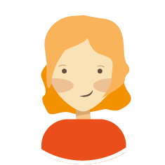 eine Frau mit rotem Hemd und rotem Hemd